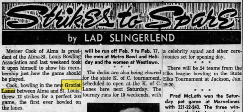 Gratiot Lanes - Jan 1963 Column (newer photo)